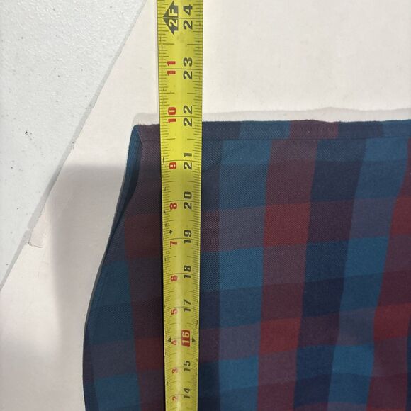 UNTUCKit Button Up Long Sleeve Flannel Plaid Shirt Red Blue Men’s L  Ski Cabin - Picture 15 of 16